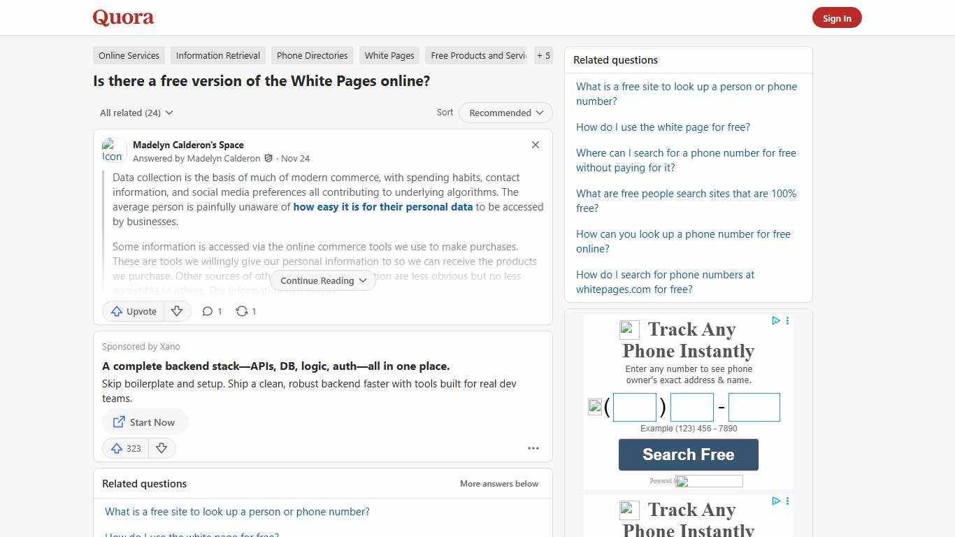 Is there a free version of the White Pages online? - Quora